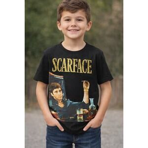 Scarface Tony Montana Kids Graphic Tee Streetwear Shirt